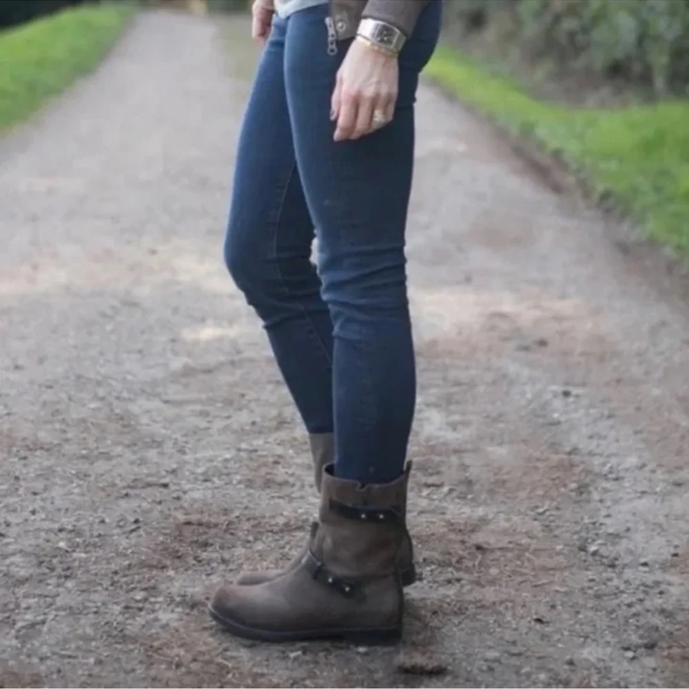 rag & bone waxed calfskin moto boots size 9 39 - Picture 2 of 11